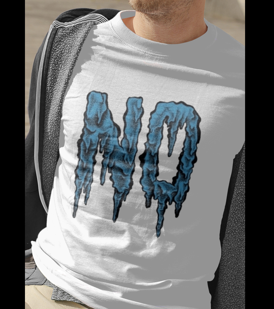 Aaron Turner NO Blue Ice Letters T-Shirt