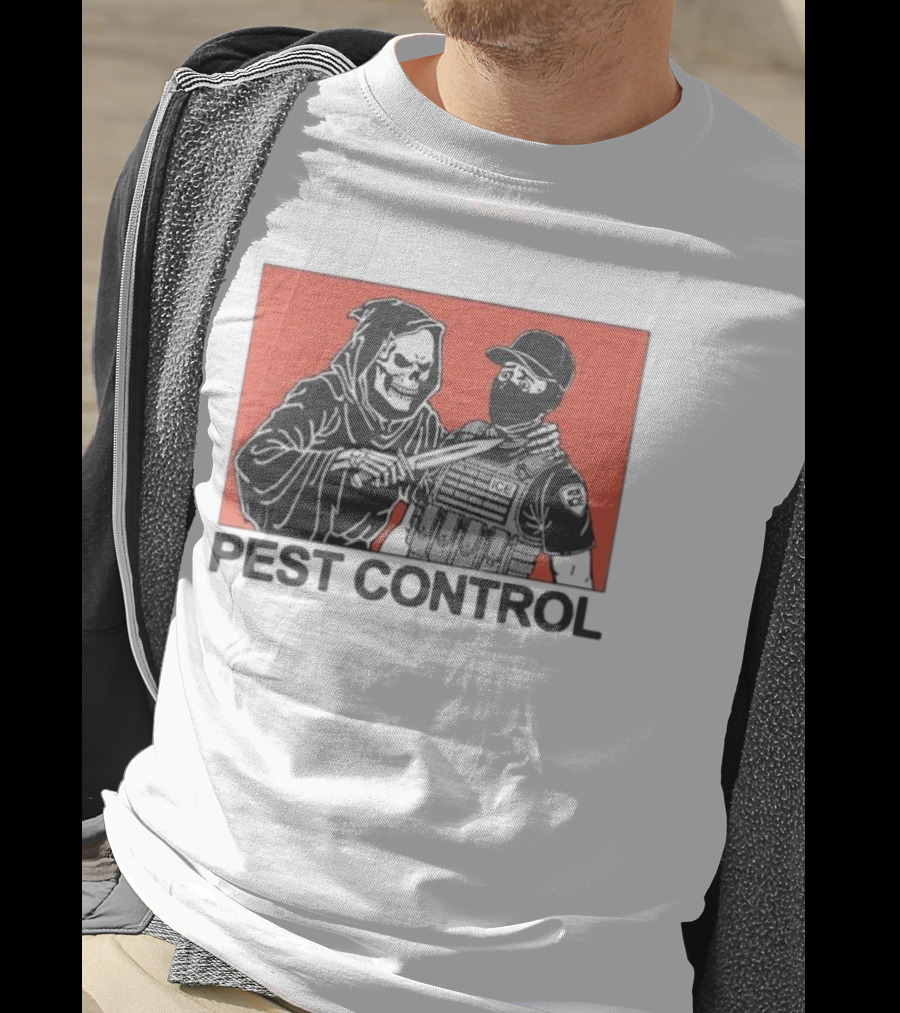 Grim Reaper Vs ICE Enforcement Pest Control Challenge T-Shirt
