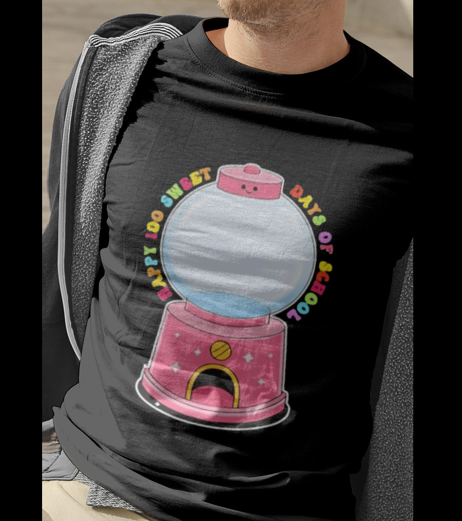 Happy 100 Sweet Days Of School Gumball Machine T-Shirt