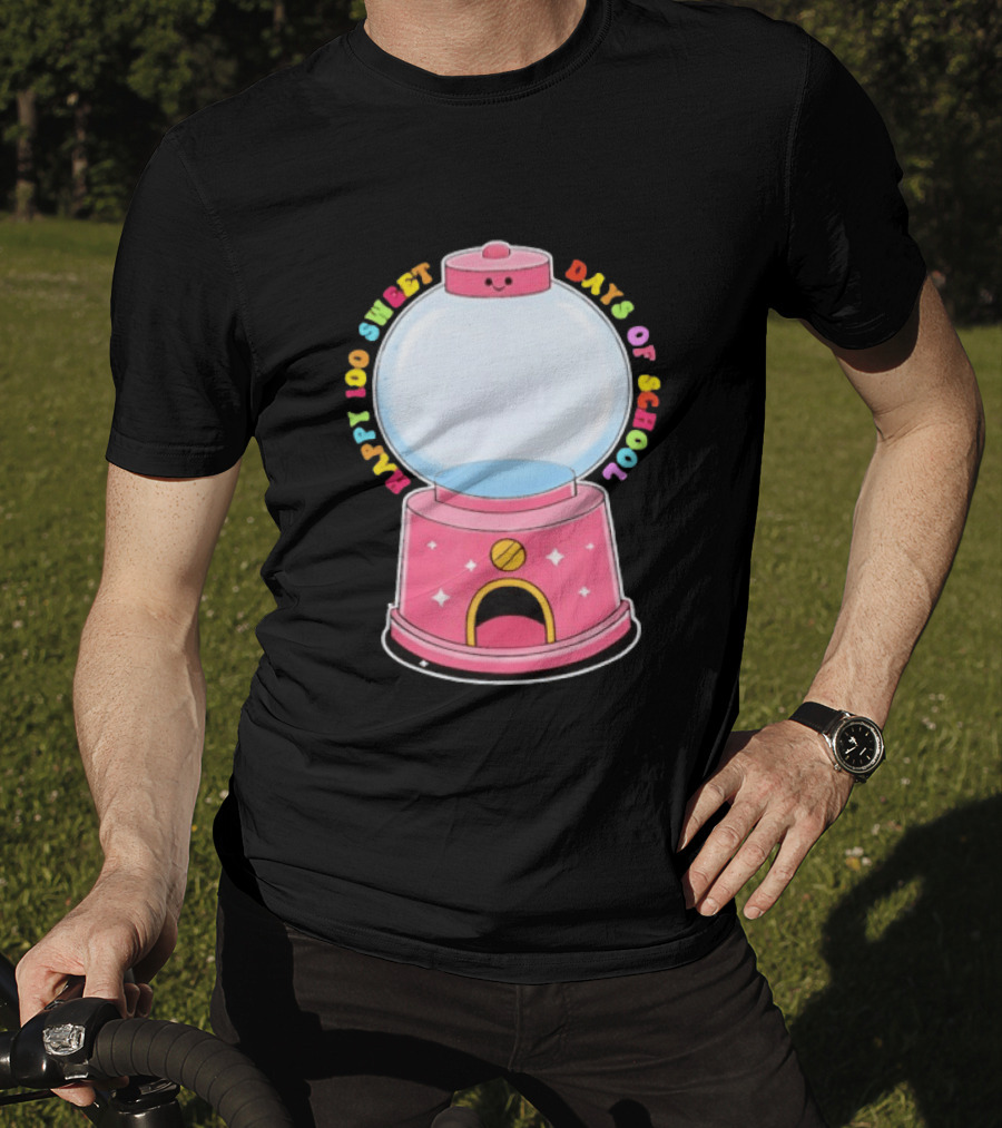 Happy 100 Sweet Days Of School Gumball Machine T-Shirt