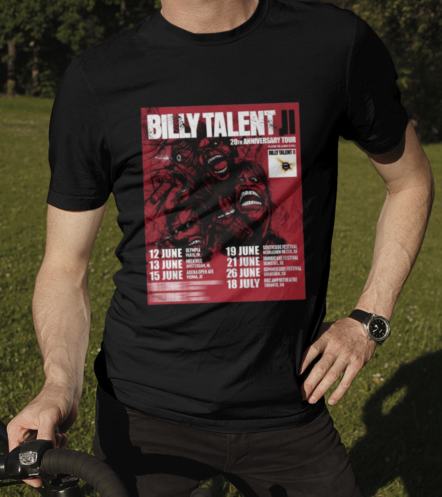 Billy Talent 20th Anniversary Tour Dates Europe Canada 2023 T-Shirt