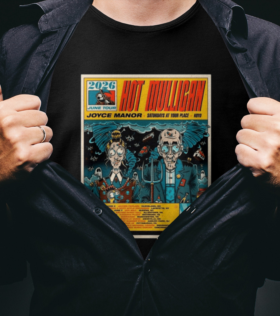 2026 Hot Mulligan June Tour Joyce Manor Saturdays At Your Place Koyo T-Shirt