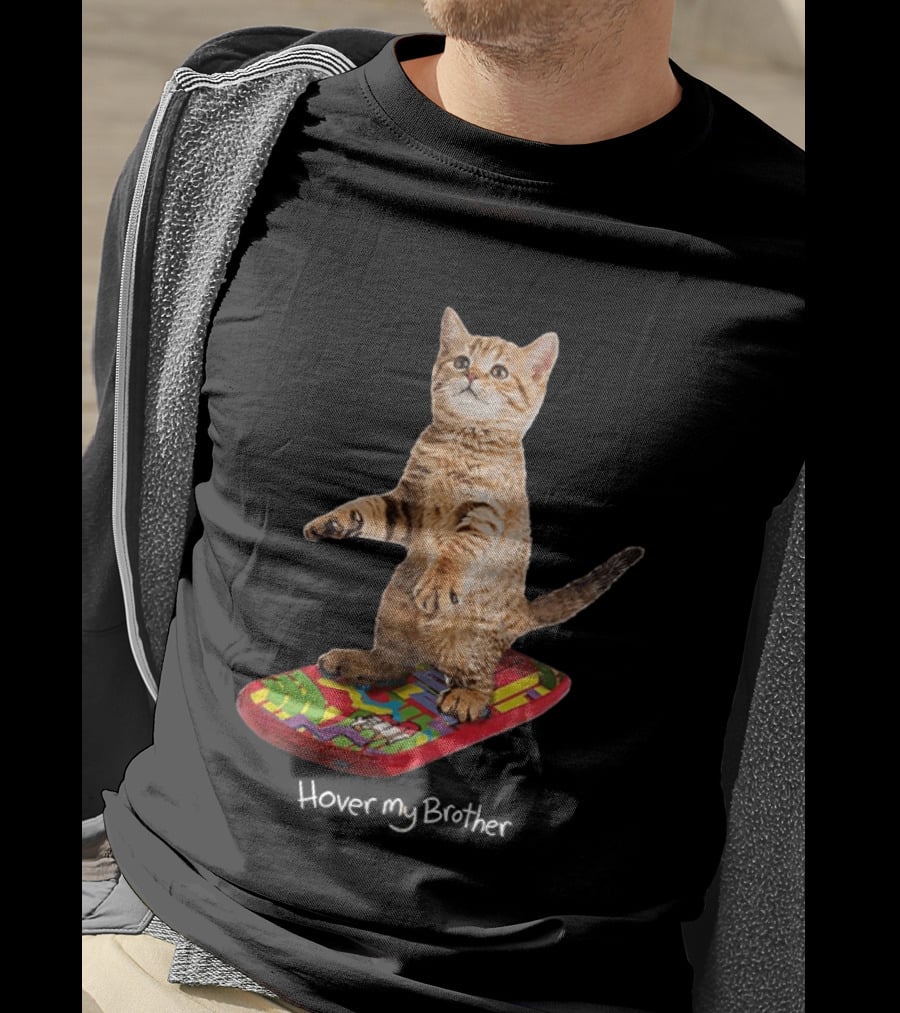 Hover My Brother Back To The Future Hoverboard Cat T-Shirt