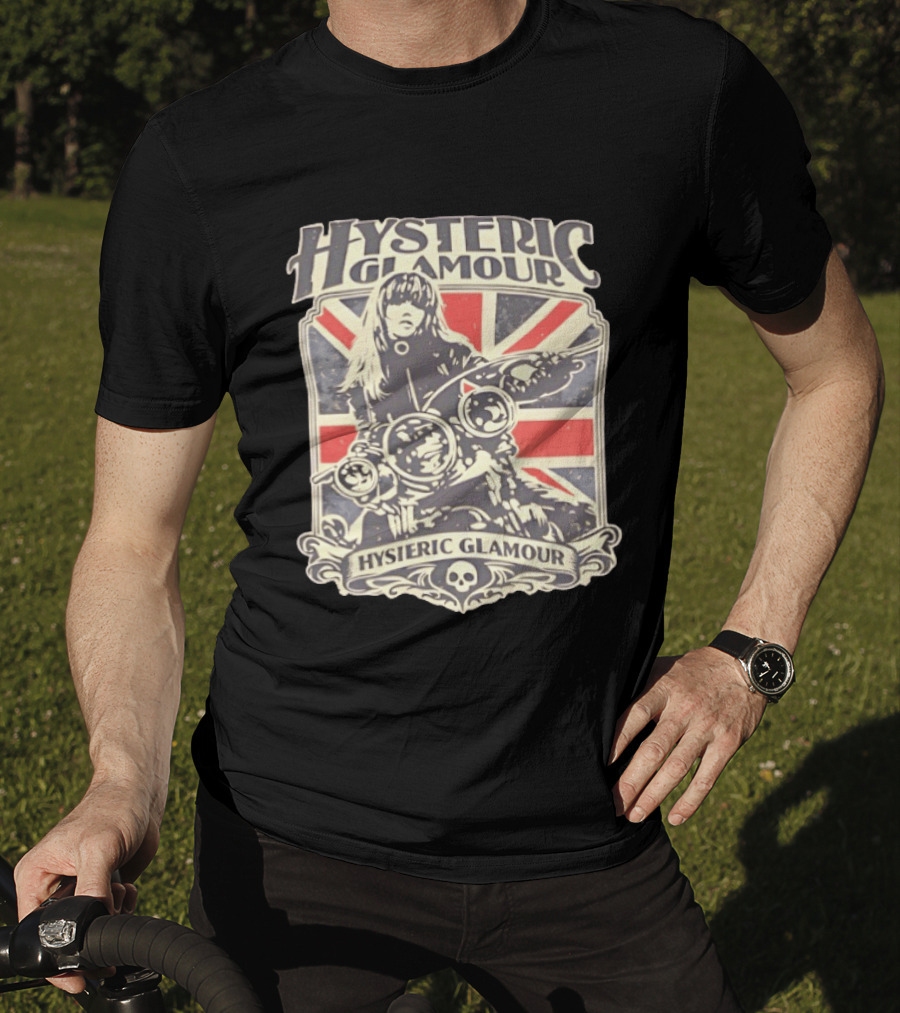 Hysteric Glamour Biker Girl Union Jack Rock Rider T-Shirt
