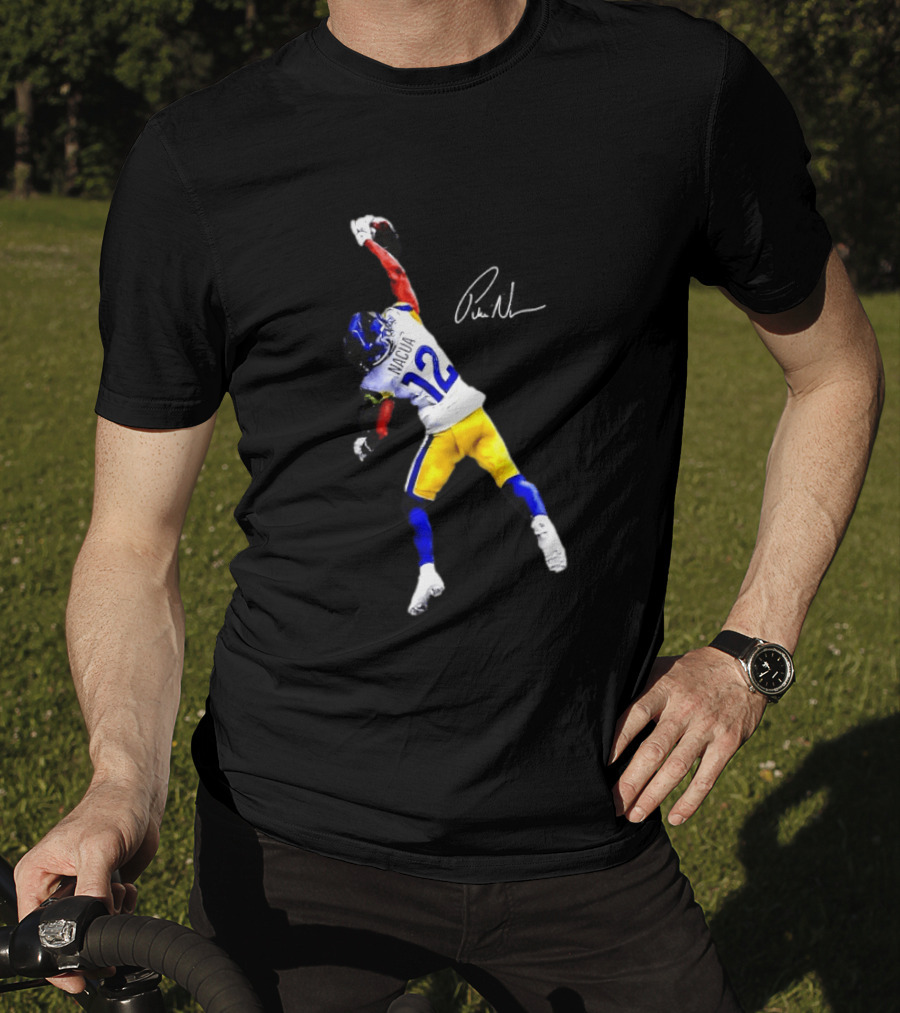 Puka Nacua 12 Los Angeles Rams Football Catch Highlight T-Shirt