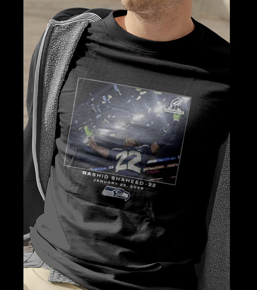 Rashid Shaheed 22 NFC Champions January 8 2023 Seattle Seahawks T-Shirt
