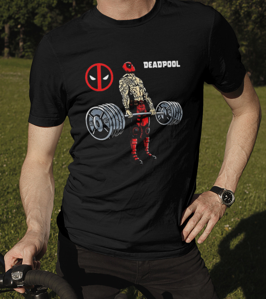 Deadpool Weightlifting Gym Workout T-Shirt