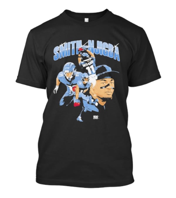 Smith Njigba Football Action Seahawks NFL Player T-Shirt