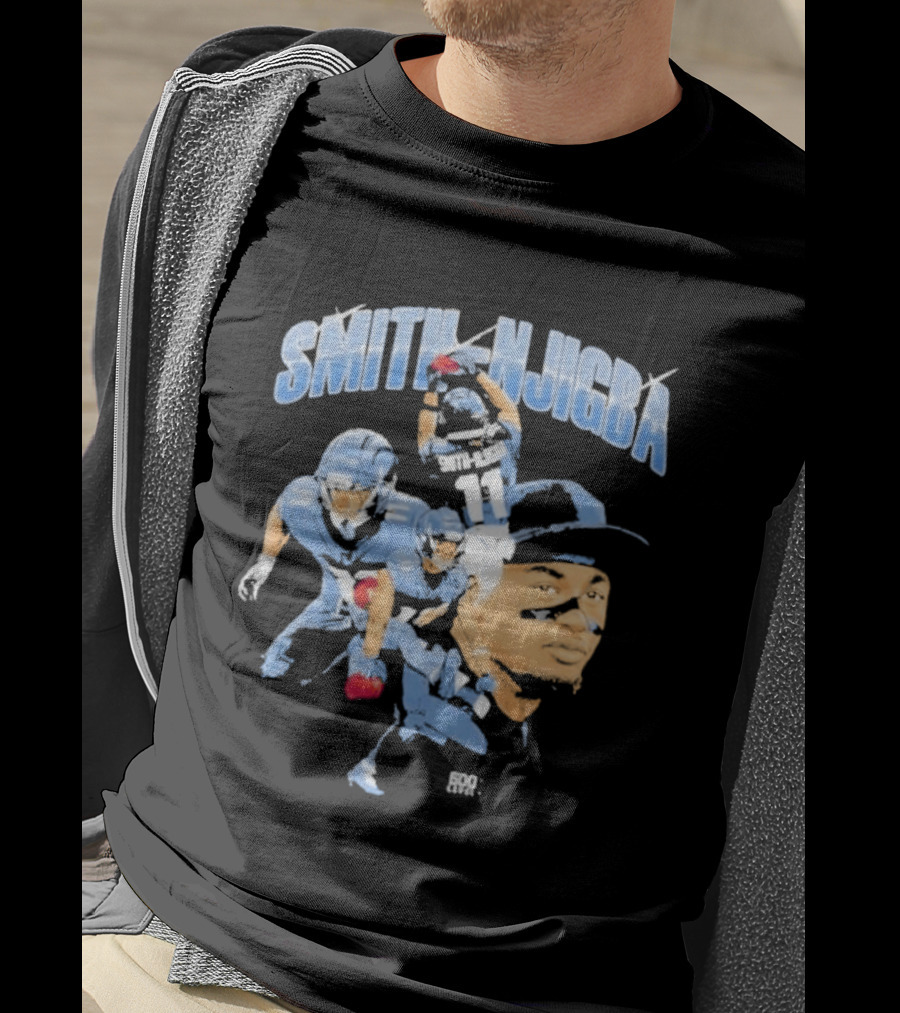Smith Njigba Football Action Seahawks NFL Player T-Shirt