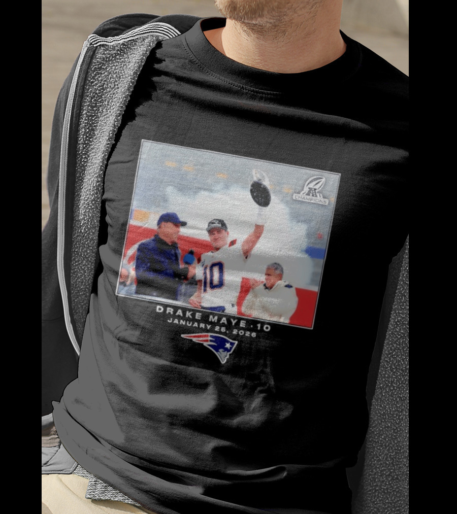 Drake Maye New England Patriots Super Bowl Champions Week 21 Big & Tall T-Shirt