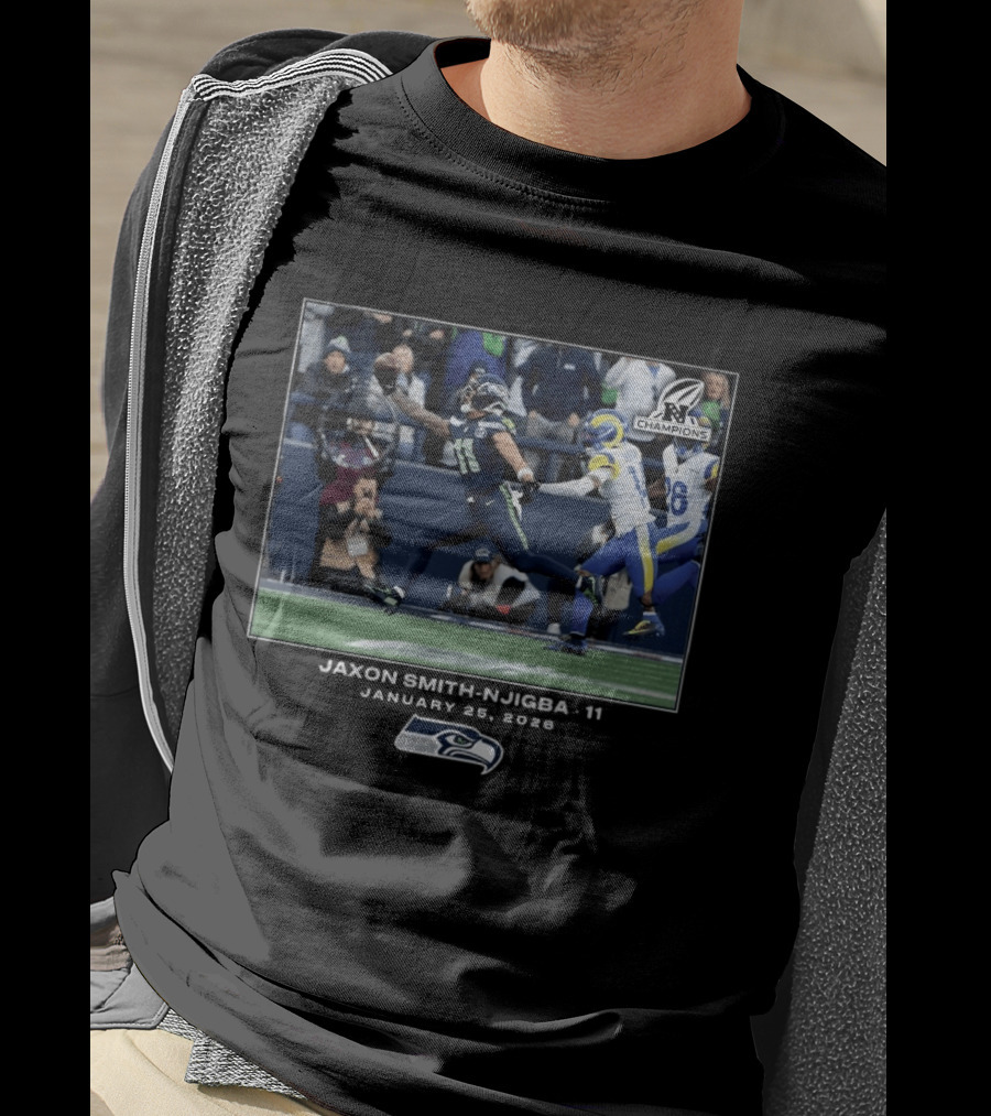 Seattle Seahawks Jaxon Smith Njigba 11 NFC Champions 2023 T-Shirt