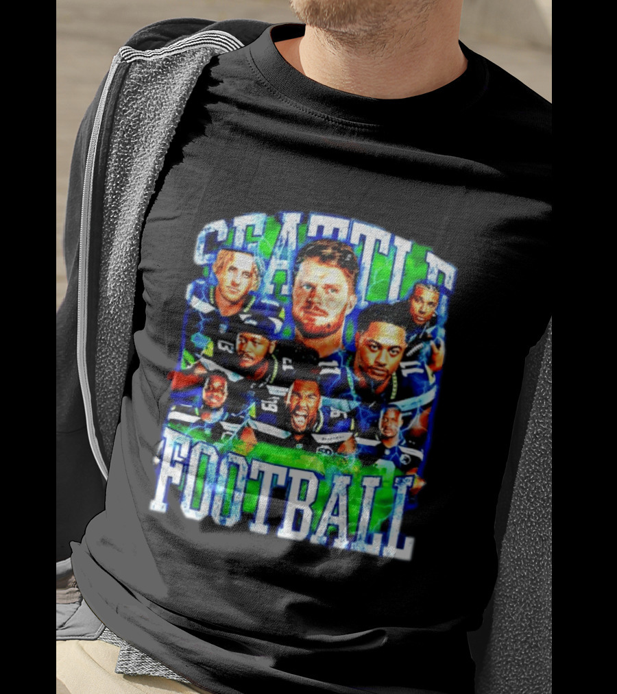 Seattle Football Players Team Spirit Celebration T-Shirt