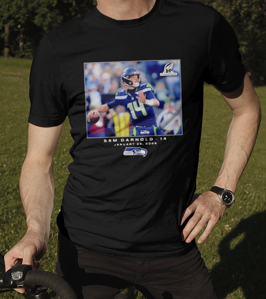 Sam Darnold 14 Seattle Seahawks January 26 2020 NFL Champions T-Shirt