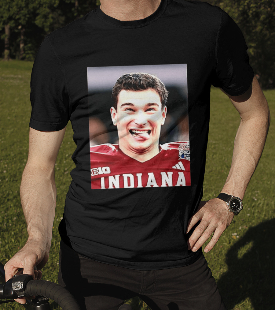 Indiana Hoosiers Fernando Mendoza NCAA Football Celebration Big Ten Championship Peachtree Bowl T-Shirt