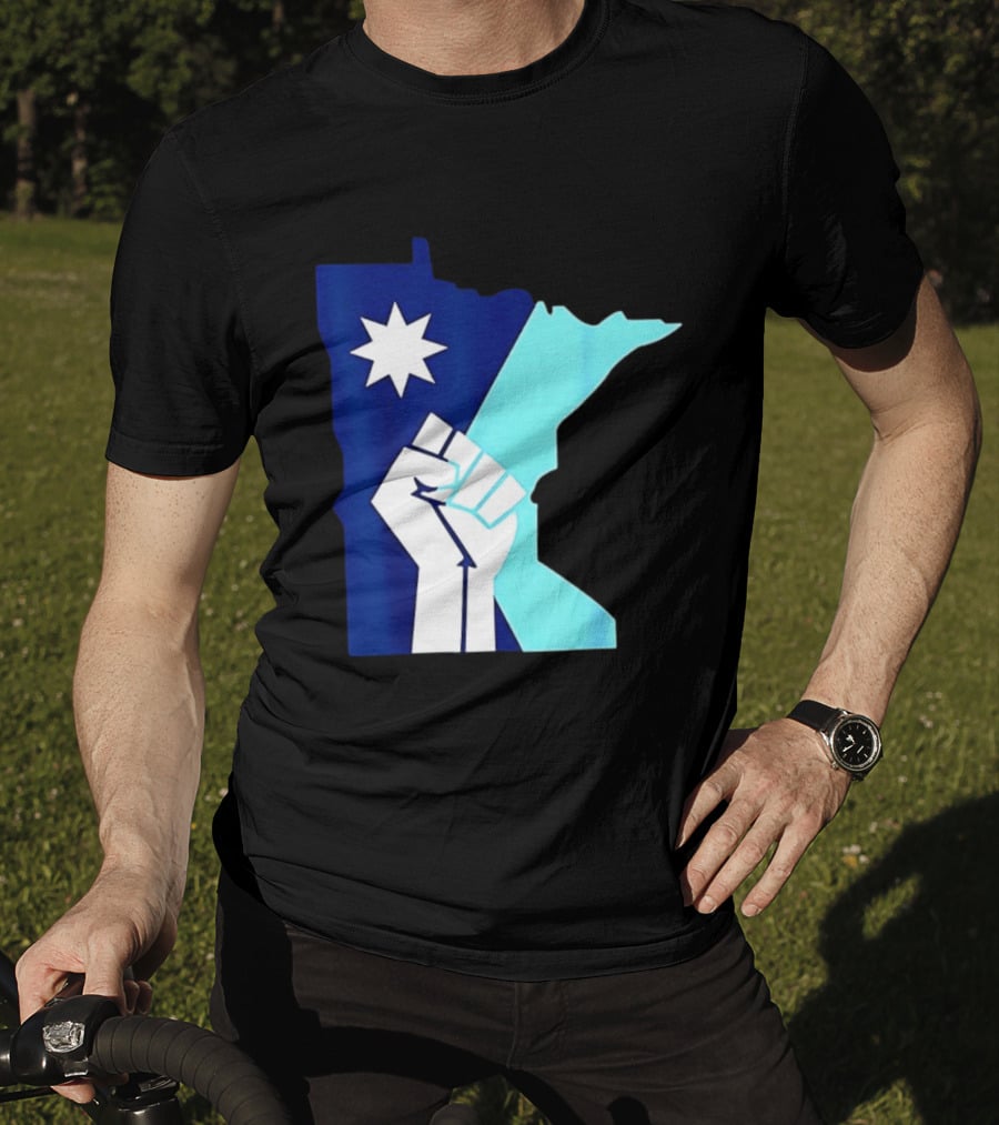 Protest Fists Resist Minnesota Map Star T-Shirt