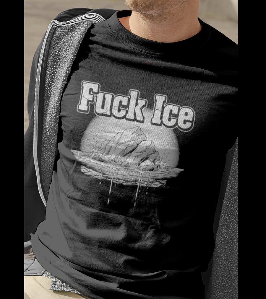 Iceberg Statement Bold Typography Ice Melting T-Shirt