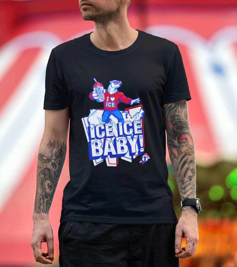 Tatum I Love Ice Ice Baby USA Polar Bear T-Shirt