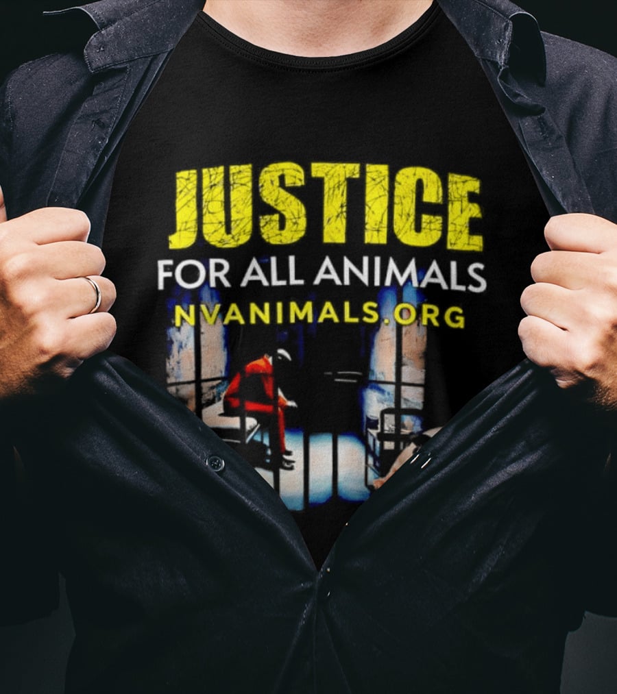 Justice For All Animals NVAnimals.org Compassion Awareness T-Shirt