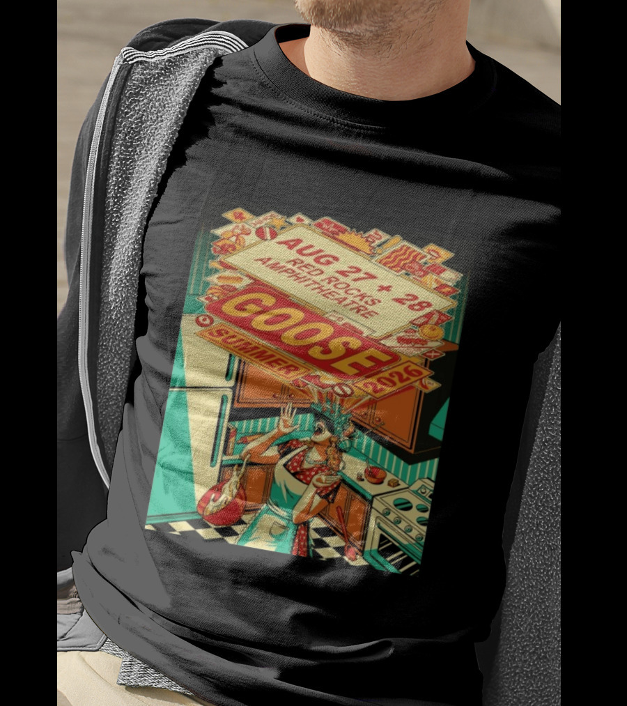 Goose Summer 2026 Aug 27 28 Red Rocks Amphitheatre Morrison CO T-Shirt