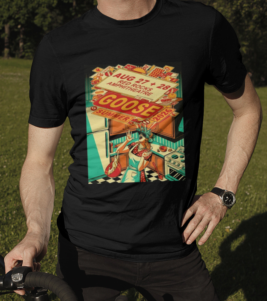 Goose Summer 2026 Aug 27 28 Red Rocks Amphitheatre Morrison CO T-Shirt