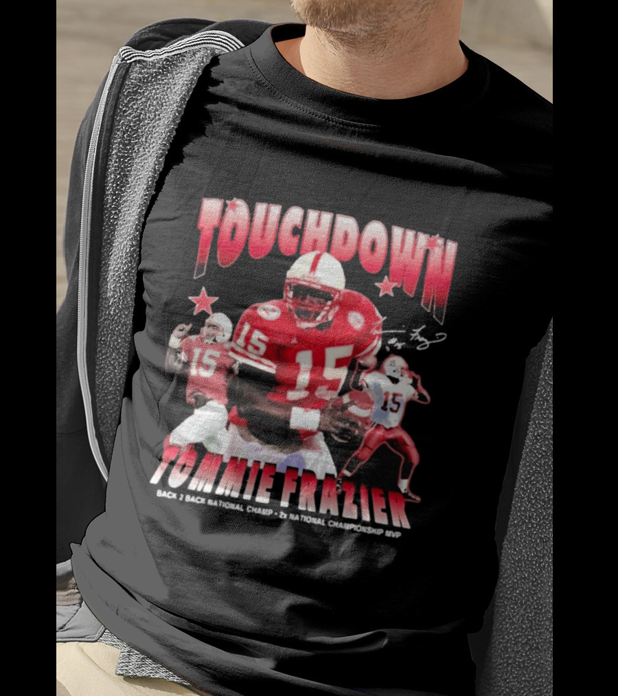 Touchdown Tommie Frazier 1995 Ncaa Championship Nebraska Football T-Shirt