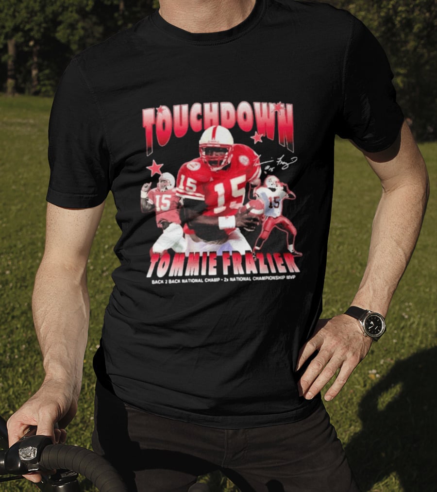 Touchdown Tommie Frazier 1995 Ncaa Championship Nebraska Football T-Shirt