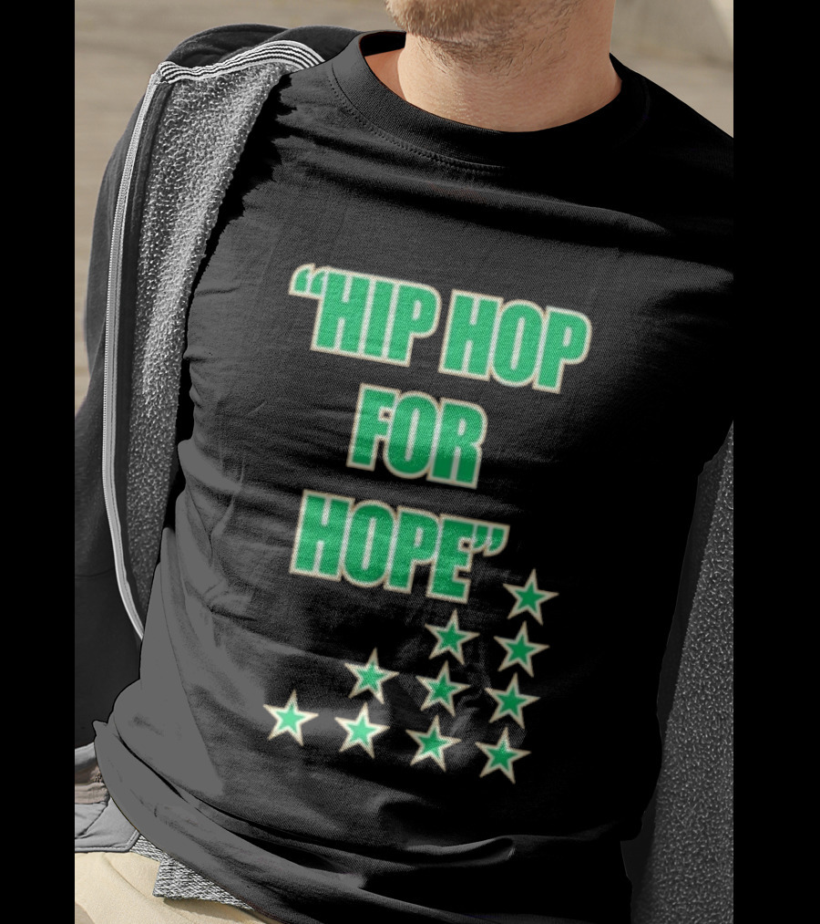 Hip Hop For Hope Green Stars Collection T-Shirt