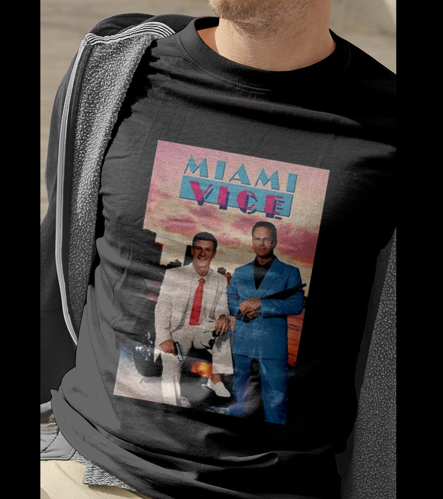 Miami Vice Indiana Hoosiers Football Fernando Mendoza Curt Cignetti T-Shirt