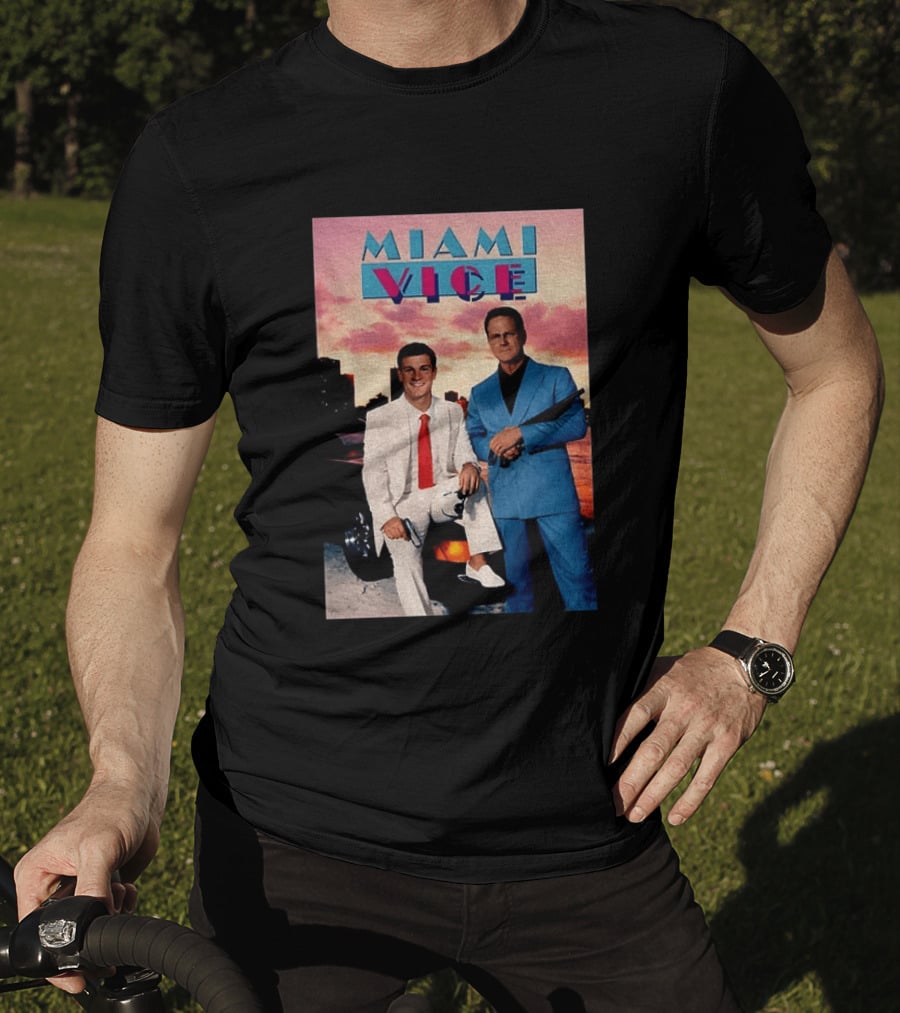 Miami Vice Indiana Hoosiers Football Fernando Mendoza Curt Cignetti T-Shirt