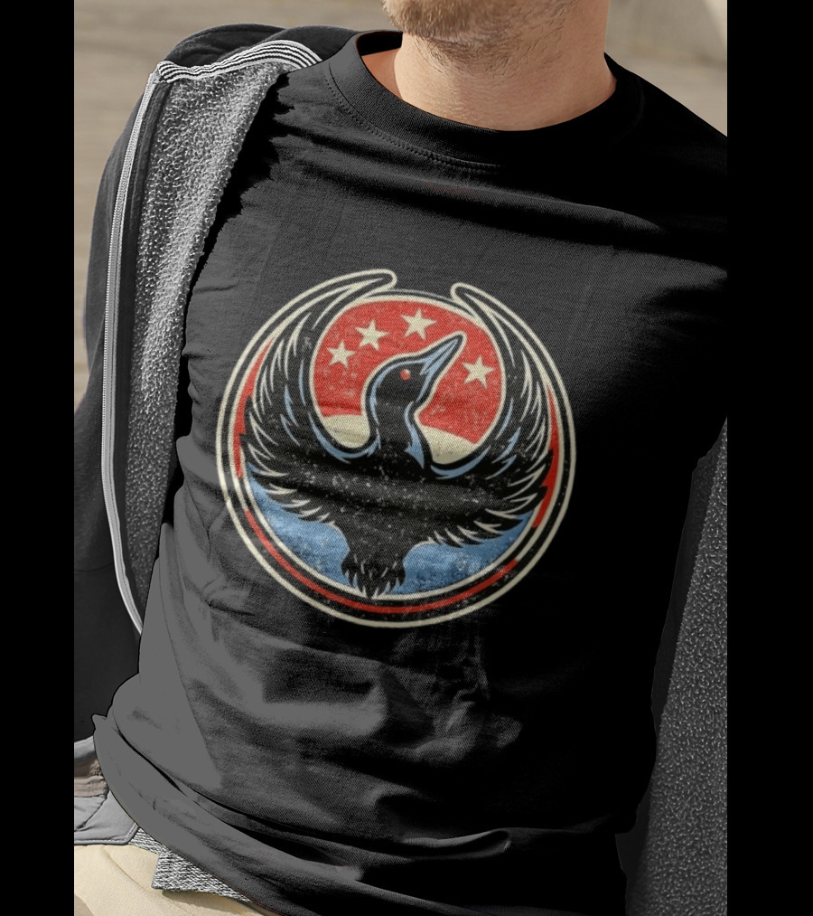 Minnesota Rebel Blackbird Red White Blue Stars Political T-Shirt