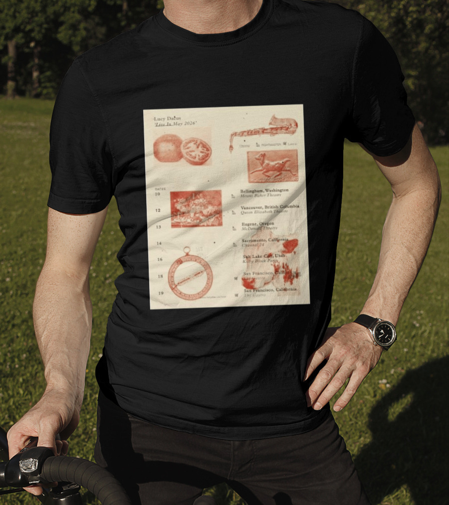 Lucy Dacus Live In May 2026 Sacramento Channel 24 Vintage Tour T-Shirt
