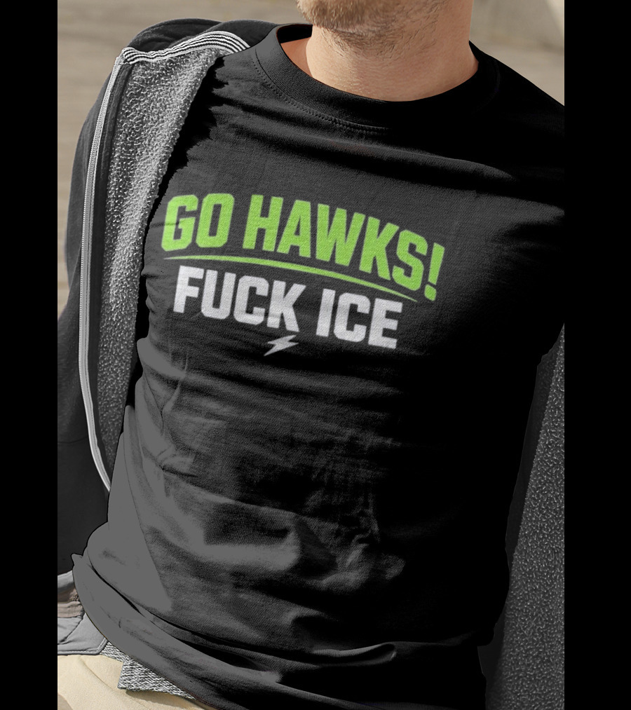 Go Hawks Fuck Ice Bold Green White T-Shirt