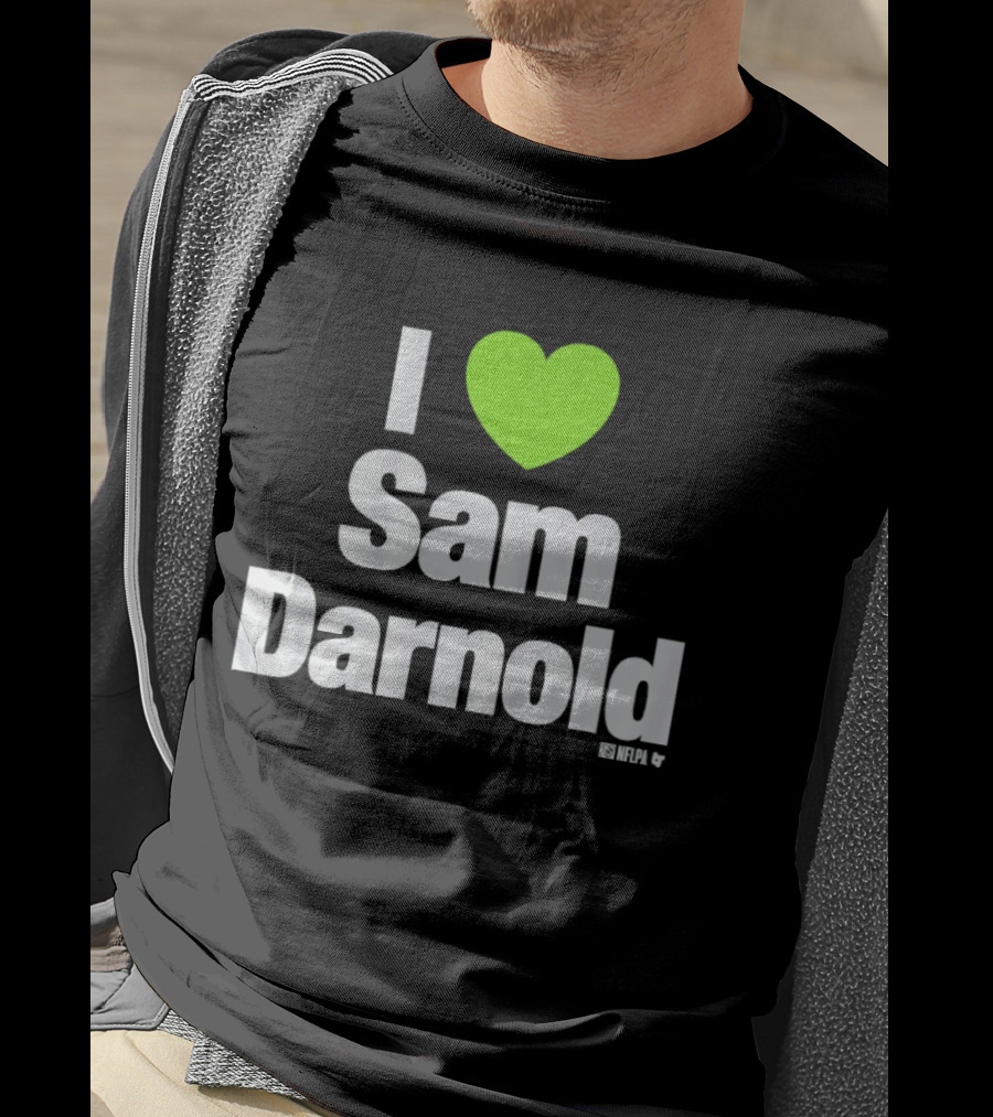 I Heart Sam Darnold Green Heart T-Shirt