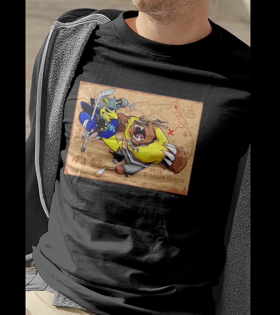 Tampa Bay Lightning Vs Boston Bruins 2026 Stadium Series Tampa Florida Map T-Shirt