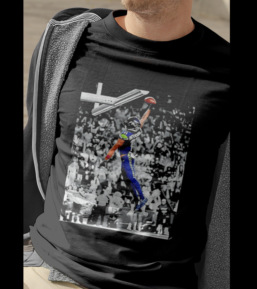 Jaxon Smith Njigba Seattle Seahawks Jumping Football Catch Legend T-Shirt