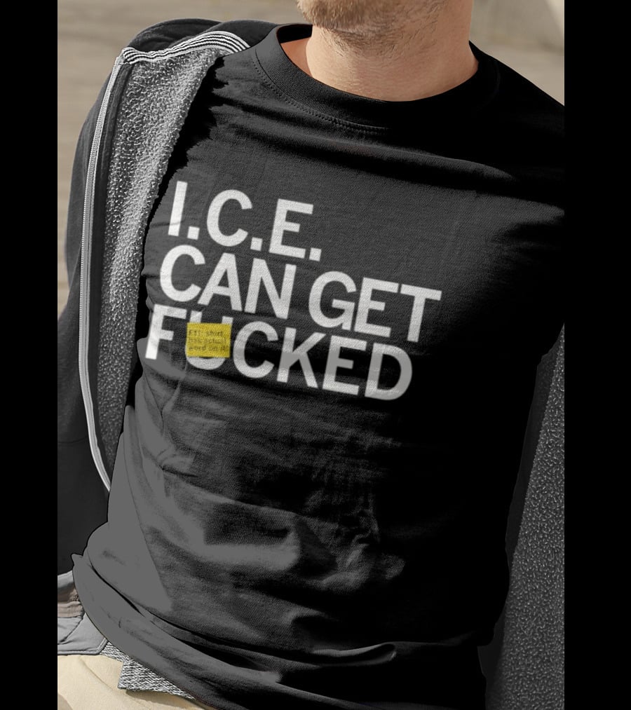 I.C.E. Can Get F Cked Yellow Censored Block T-Shirt
