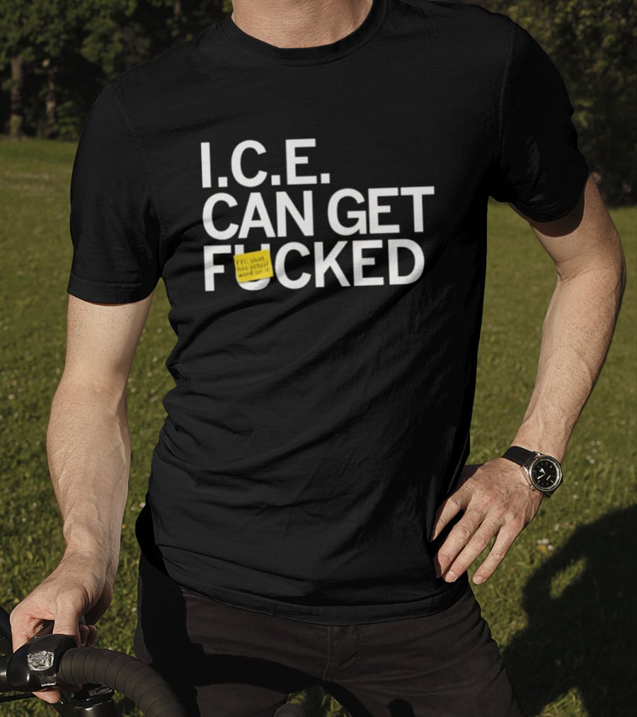 I.C.E. Can Get F Cked Yellow Censored Block T-Shirt