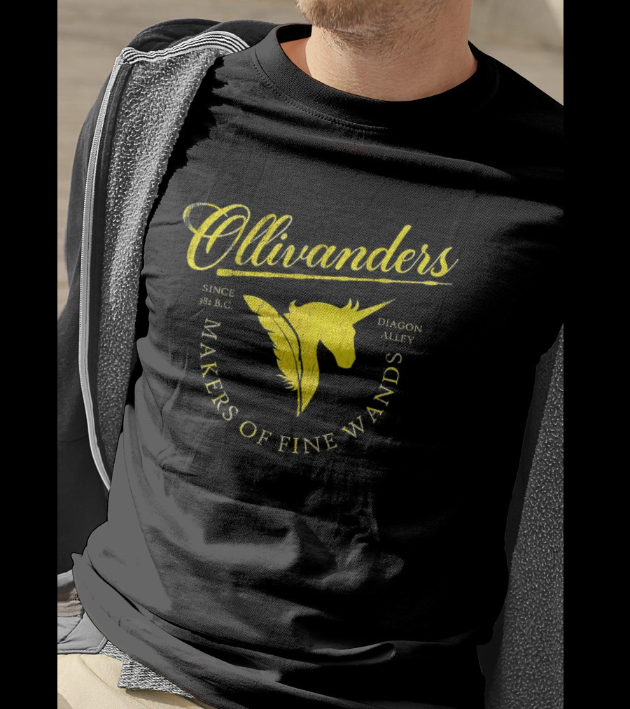 Ollivanders Makers Of Fine Wands Diagon Alley Unicorn Since 382 BC T-Shirt