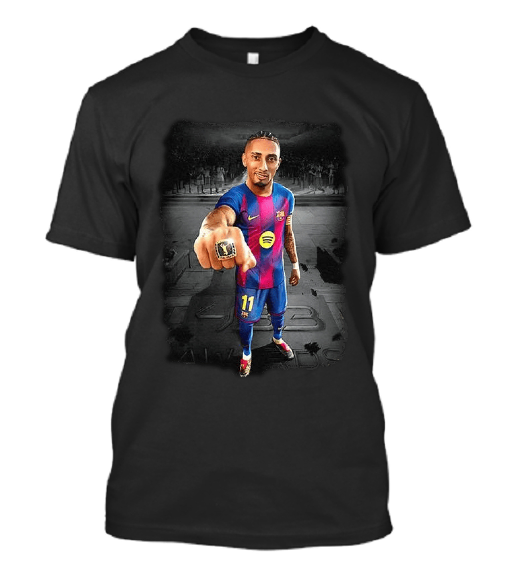 Raphinha 433 Barcelona Player Of The Year 2025 Award Winning Image T-Shirt