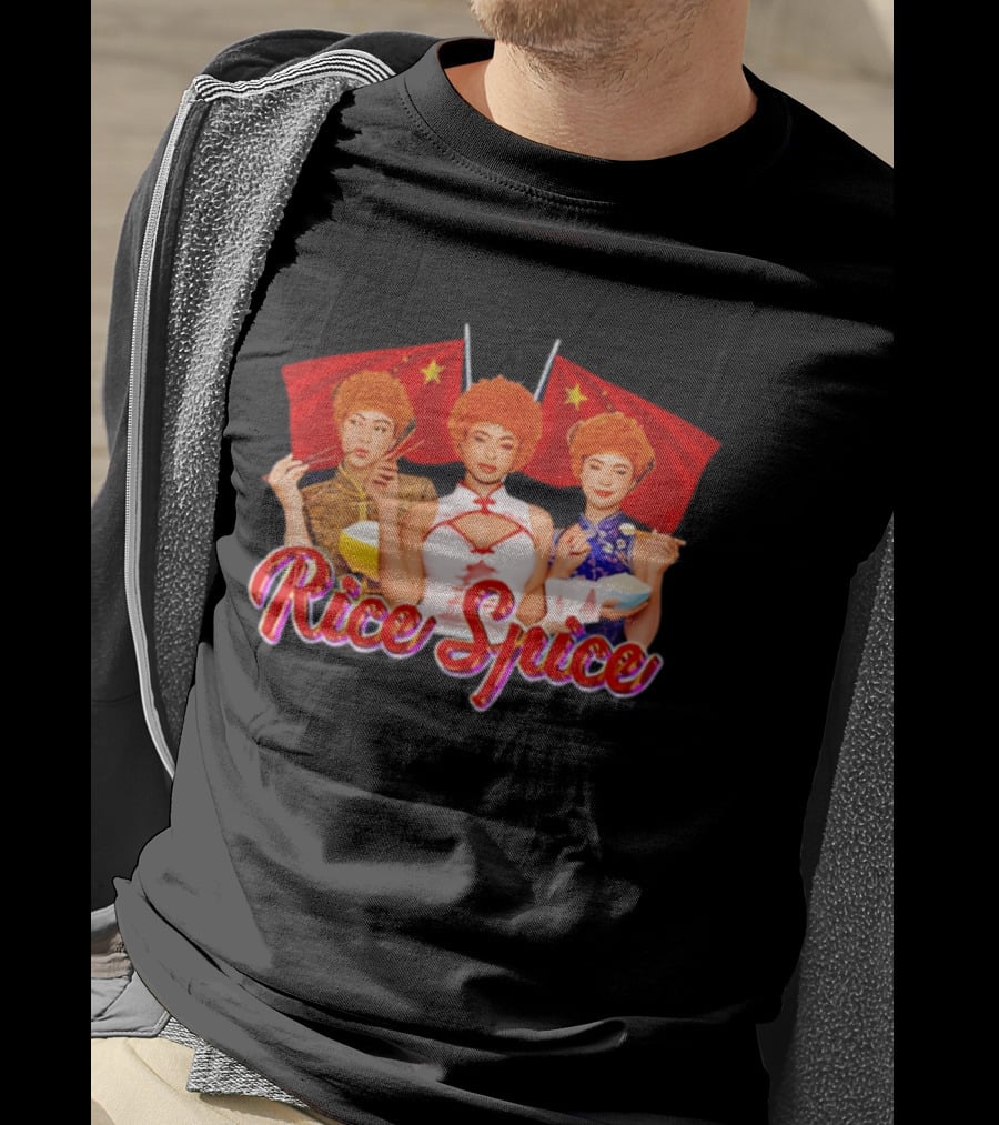 China Rice Spice Trio With Flags And Traditional Attire T-Shirt