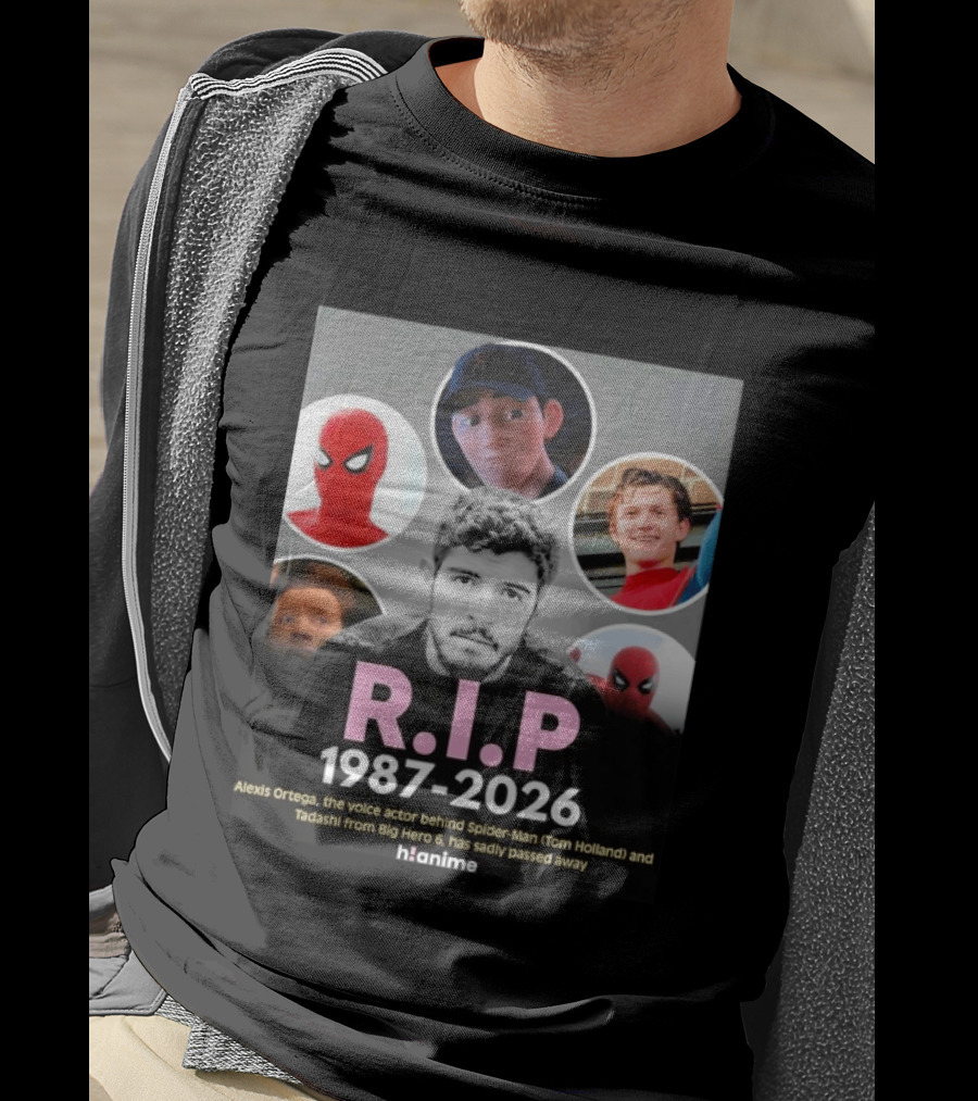 RIP Alexis Ortega 1987 2026 Voice Of Spider Man And Tadashi T-Shirt