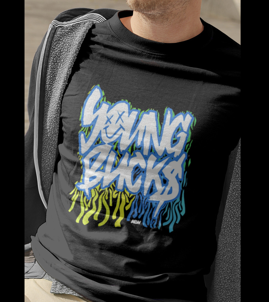 Young Bucks The Party's Back Neon Graffiti T-Shirt