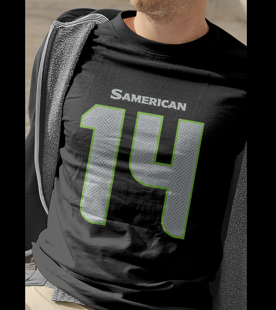 Seattle Seahawks Samerican 14 Jersey T-Shirt