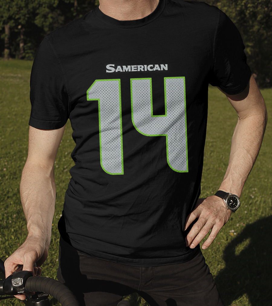 Seattle Seahawks Samerican 14 Jersey T-Shirt