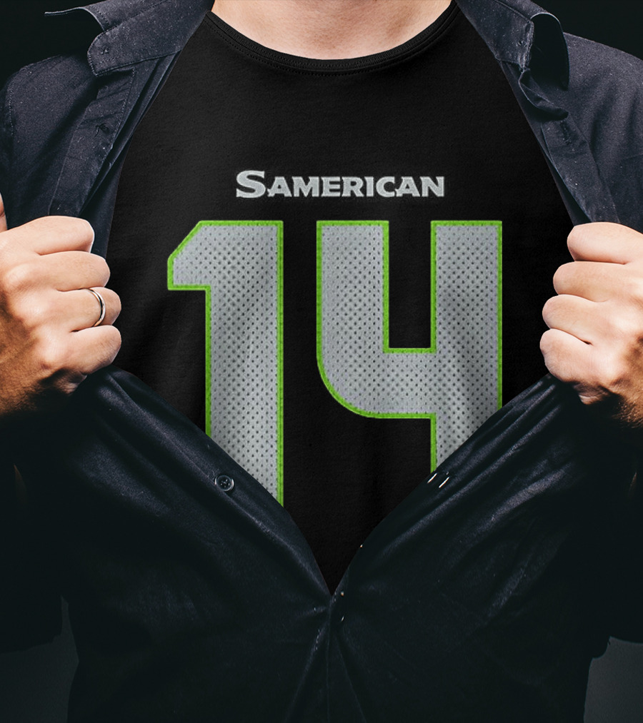 Seattle Seahawks Samerican 14 Jersey T-Shirt