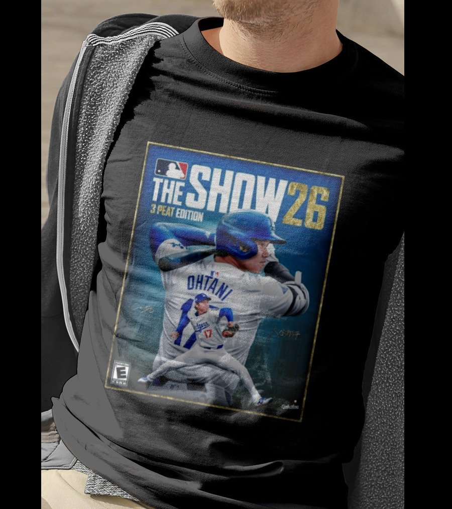 Shohei Ohtani Los Angeles Dodgers MLB The Show 26 3 Peat Edition Baseball 2026 Game T-Shirt