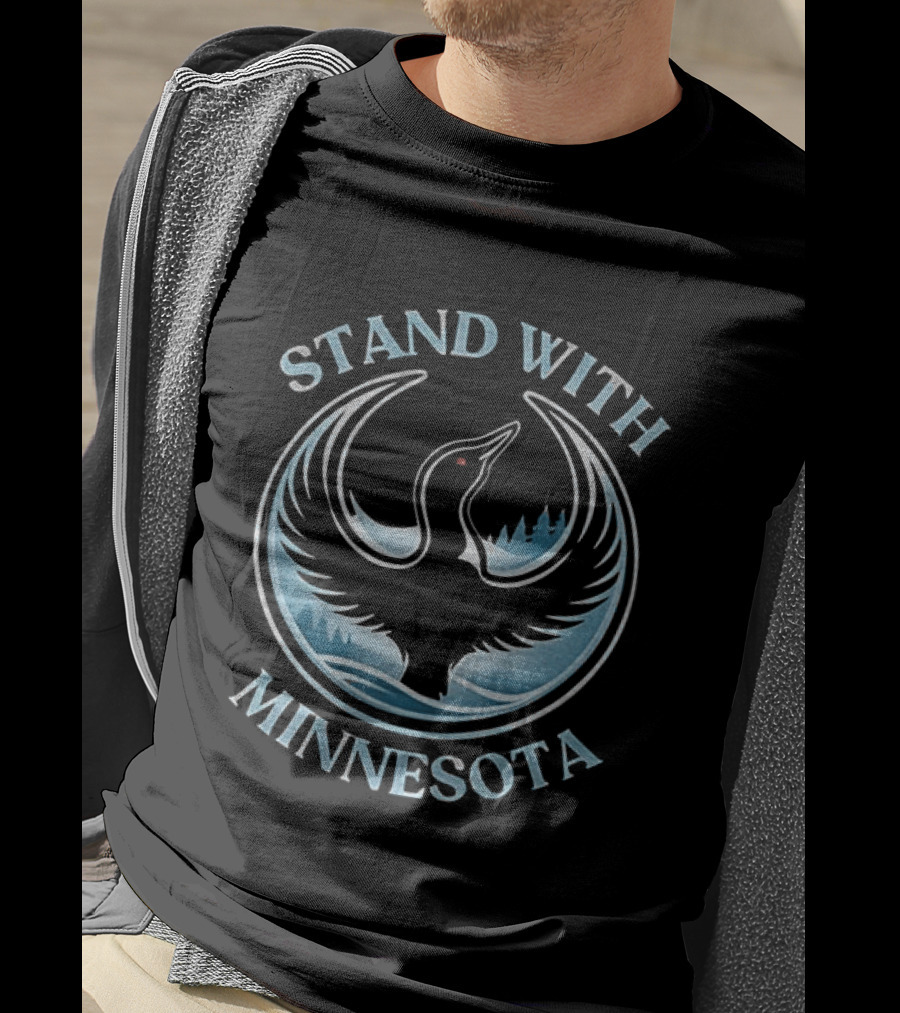 Stand With Minnesota Loon Rebel Alliance State Bird T-Shirt