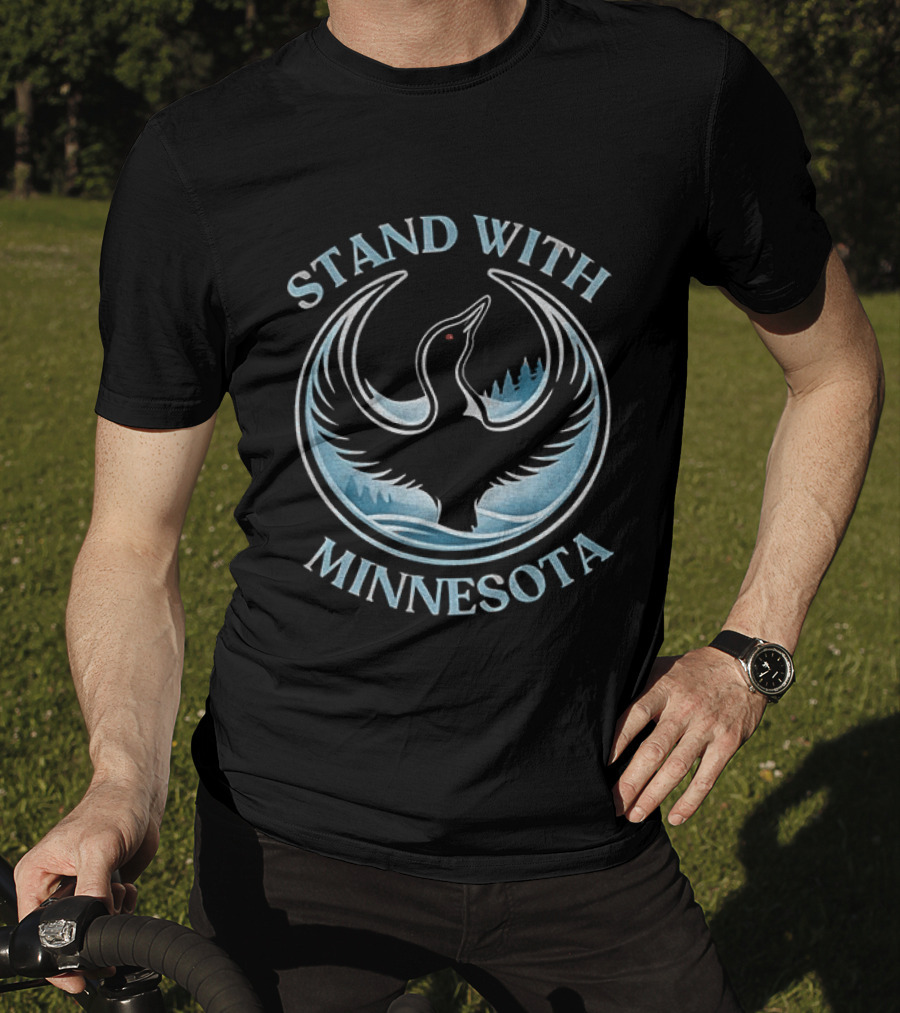 Stand With Minnesota Loon Rebel Alliance State Bird T-Shirt