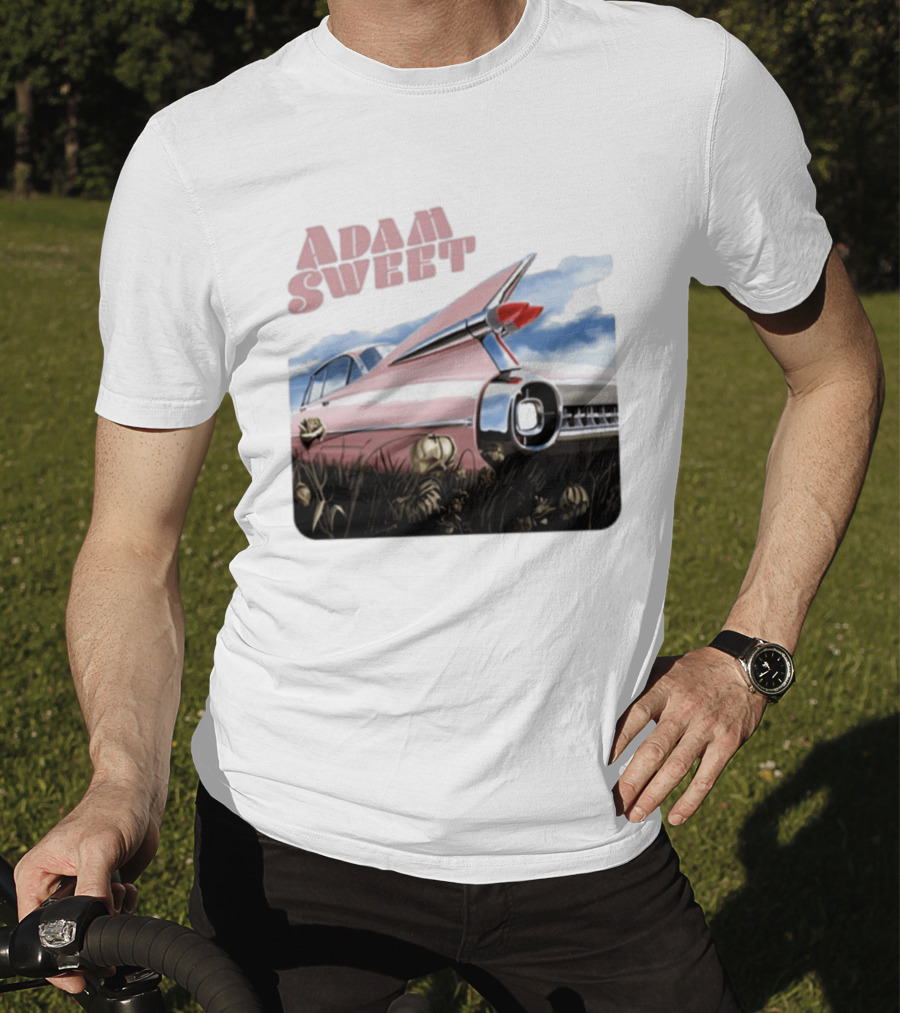 Adam Sweet Pink Cadillac Flowers Nostalgia T-Shirt