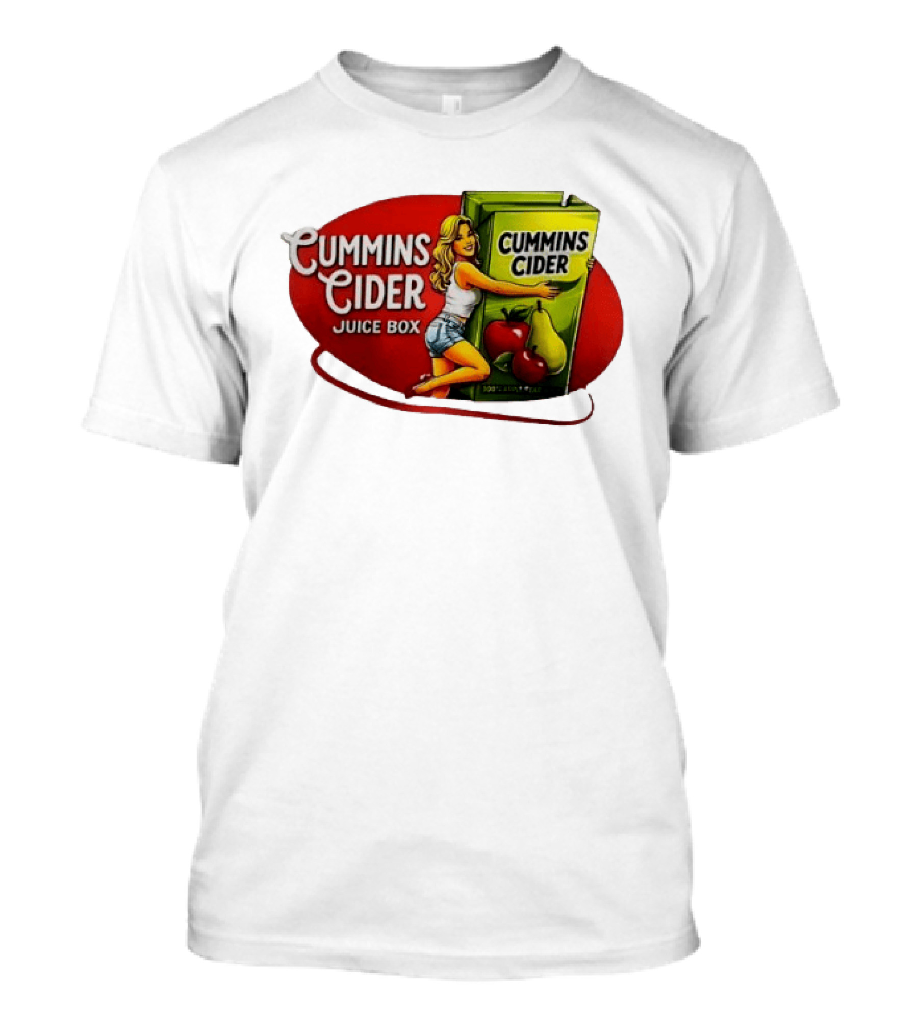 Cummins Cider Juice Box Vintage Style 100% Pear And Apple Drink T-Shirt